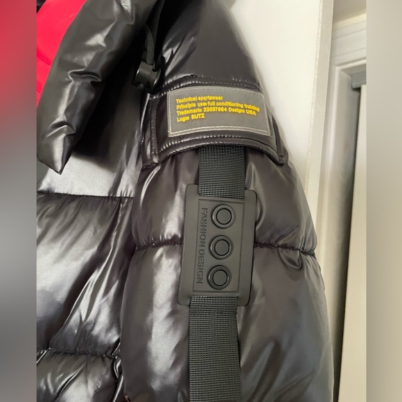 NEW!! Never worn, black midi bio-down winter coat from - Picture 11 of 16